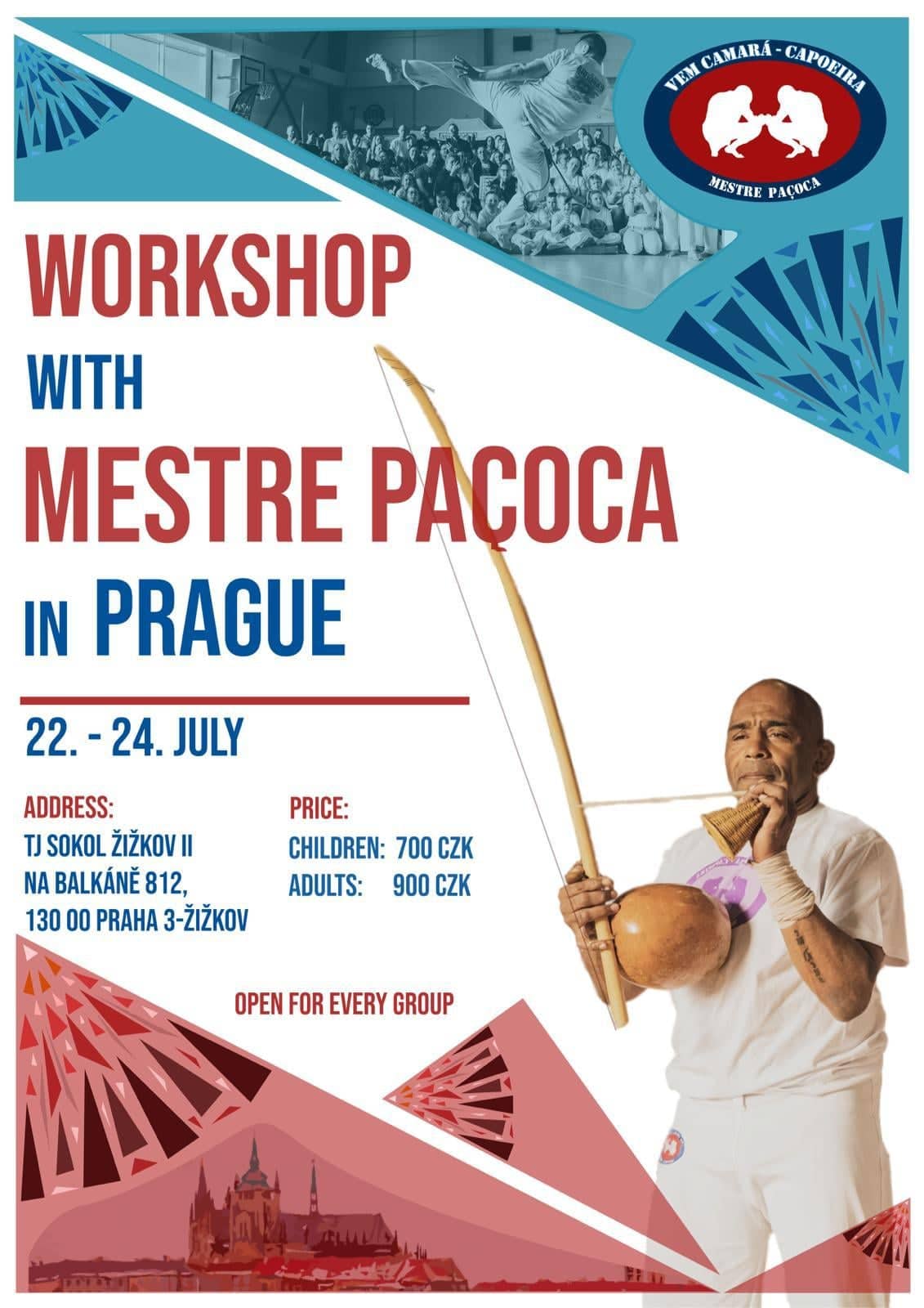 Přečtete si více ze článku Seminar with Mestre Paçoca in Prague, 22nd – 24th July 2022
